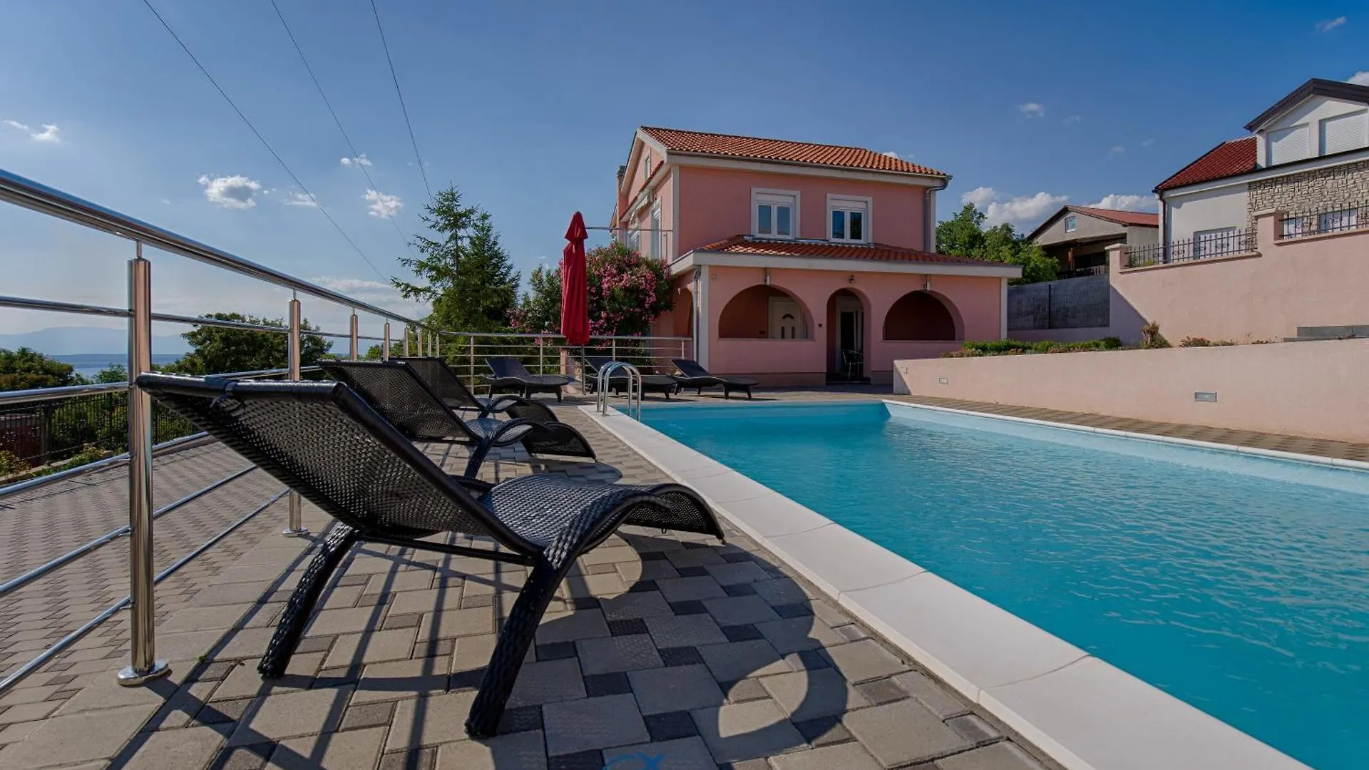 Villa With Pool, Large Garden And Beautiful Sea View By Traveler Tourist Agency Krk - Id 2210 Crikvenica